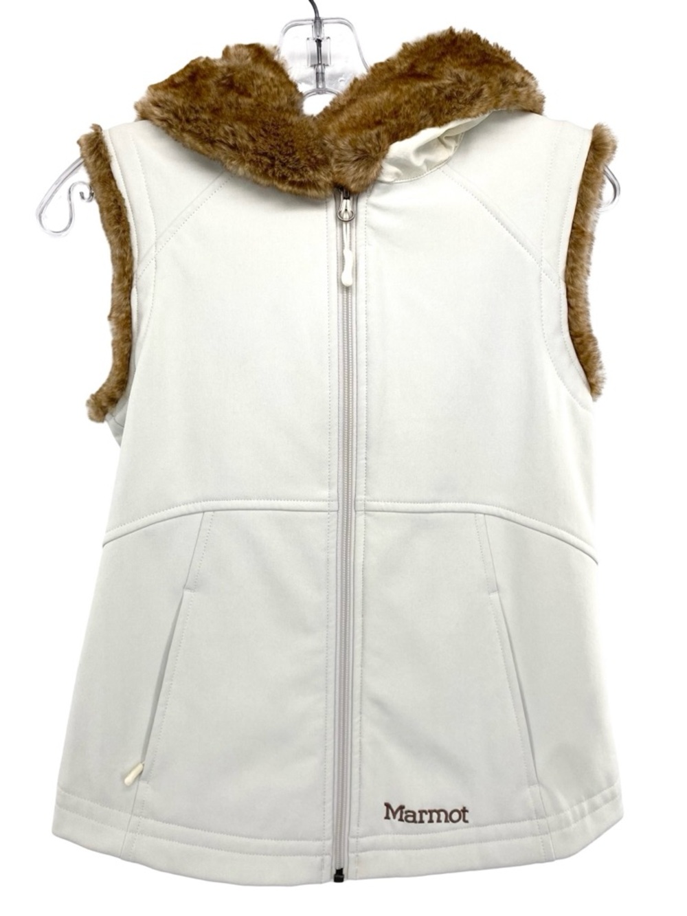 Marmont Furlong Vest Softshell Faux Fur Lined Hooded Vest XS